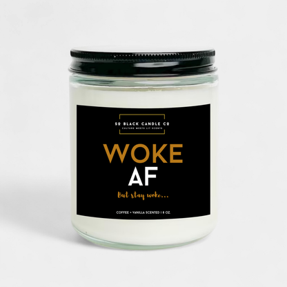 Woke AF Candle – Coffee + Vanilla